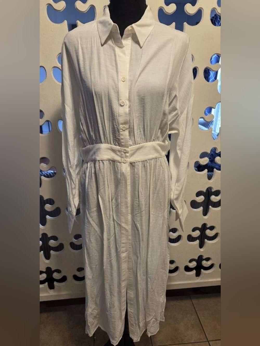 Classic White Button-Front Women's Blouse